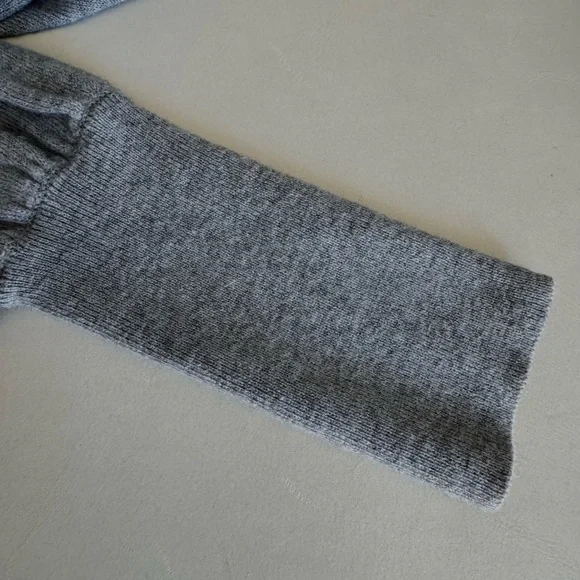 SUNDANCE Afterlight Gray Embroidered Cardigan Merino Wool Cotton Embellished SM - Picture 15 of 16